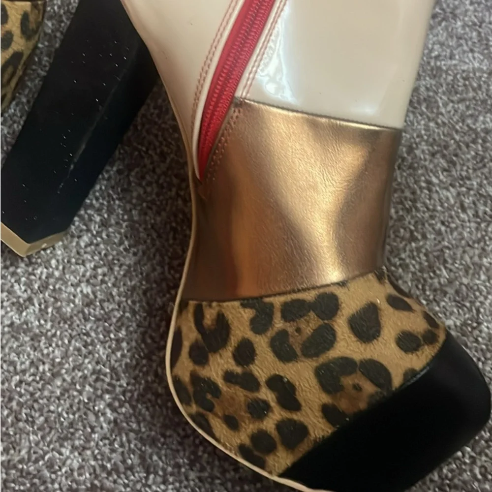 ASOS leopard multi platform booties - Picture 2 of 4